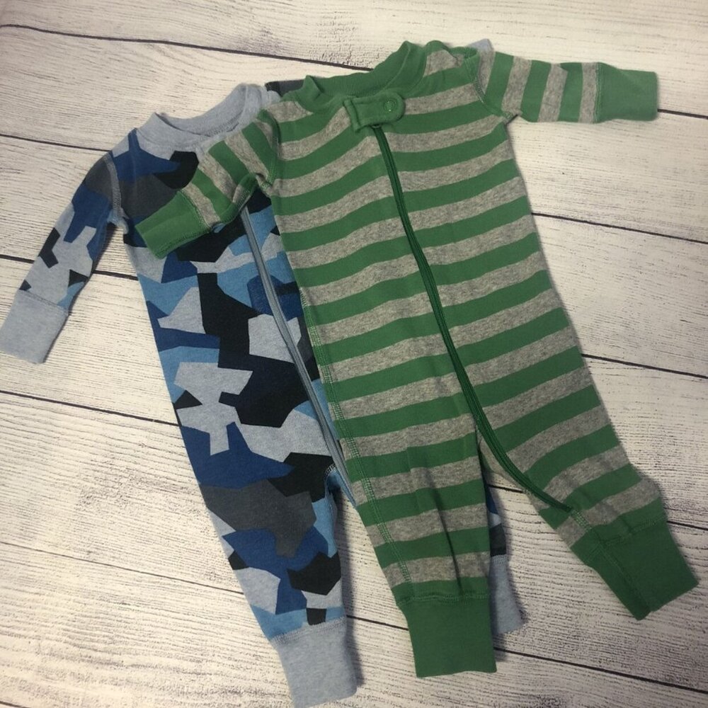 Hanna Andersson 50 0-3 M Zip Sleeper Bundle Organic